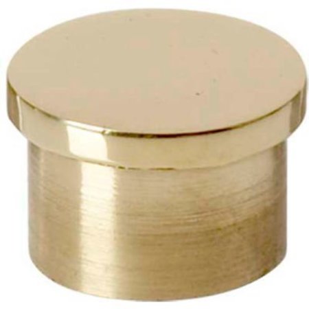 LAVI INDUSTRIES , End Cap, Flush, for 1" Tubing, Polished Brass 00-600/1